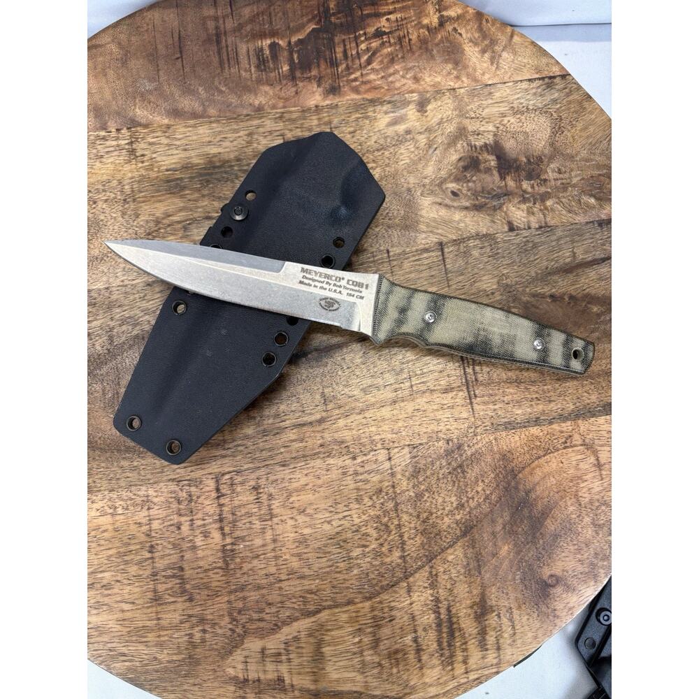 Meyerco Knife CQB1 Fixed Blade with Sheath Robert Terzuola 154CM USA